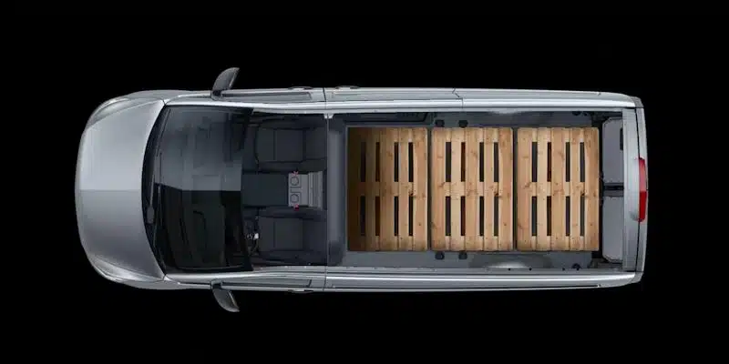 Chargement du mercedes vito