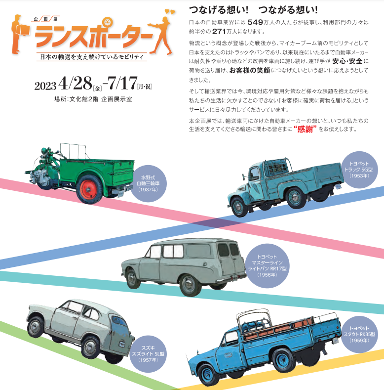 Transport japon - road transporters : une exposition retraçant la mobilité vu