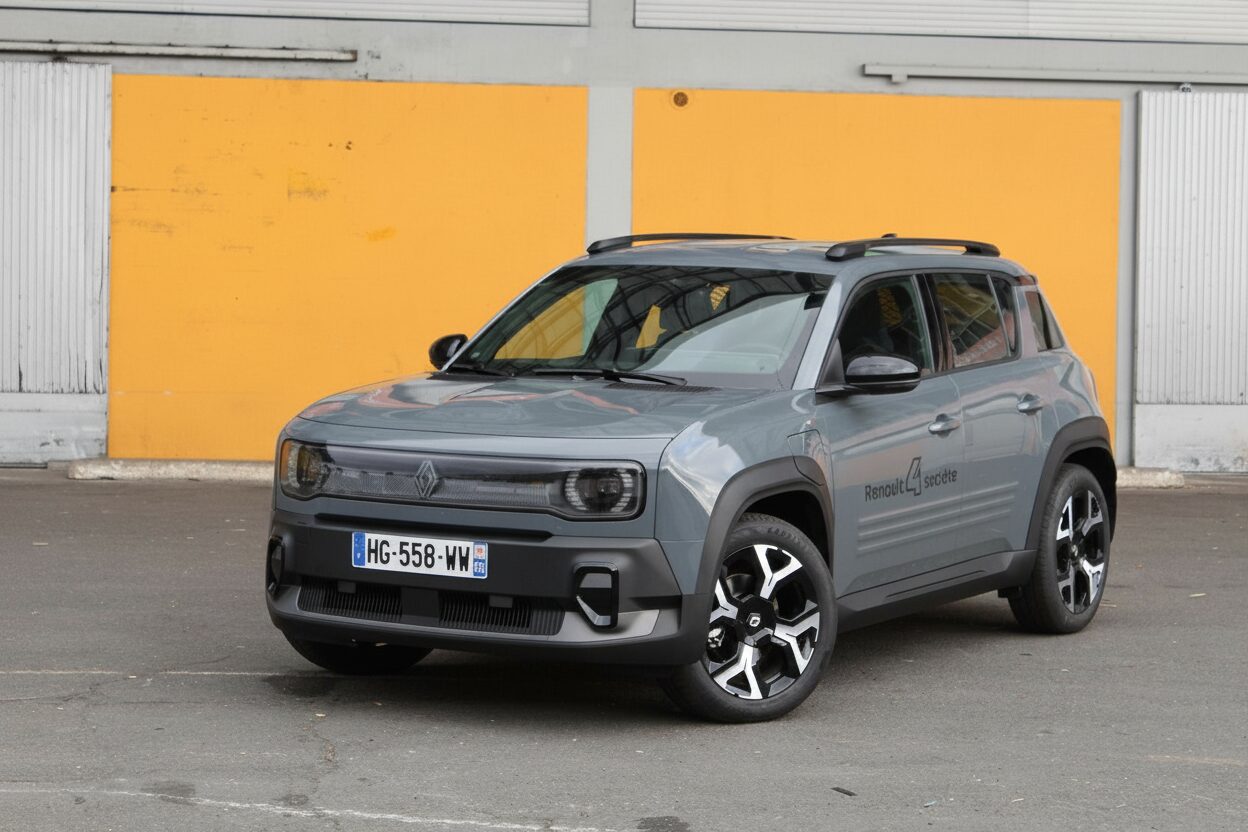 Renault4 3 - essai renault 4 société van : une citadine électrique branchée pour les livraisons urbaines